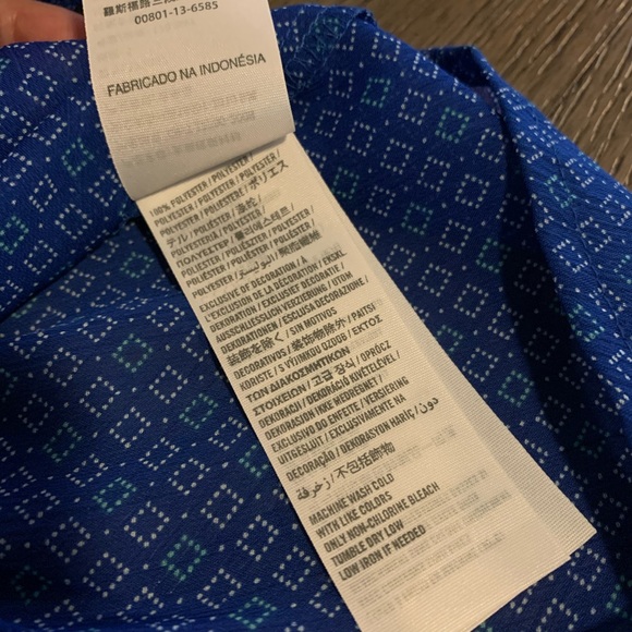 Hollister Dark Blue Sheer Peplum Top - Picture 4 of 5